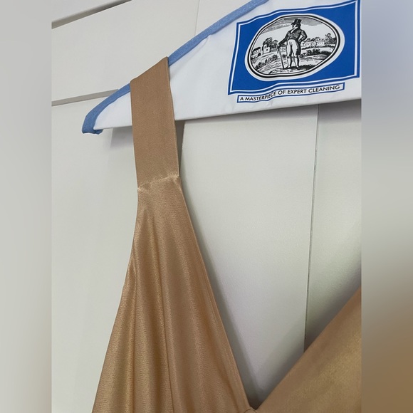 Shona Joy Plunged La Lune Midi Dress - in color Porcini - Picture 5 of 10